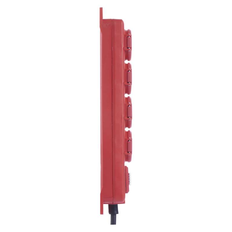 Kabel prodlužovací EMOS 4x zásuvka, vypínač, guma-neopren, 3m (P14131) černá/červená
