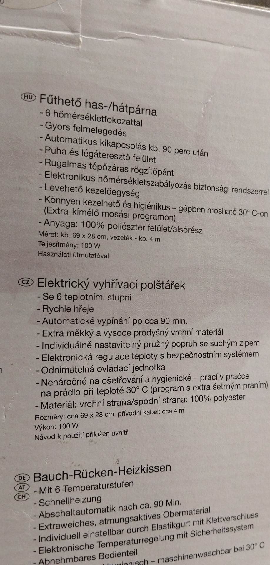Elektrická vyhřívací dečka Silvercrest SHBR 100 E3
