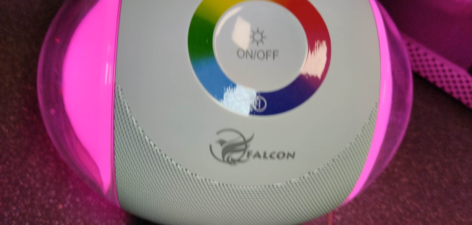 Stolní lampa Falcon YM-510 s Bluetooth reproduktorem, nastavitelná teplota barev