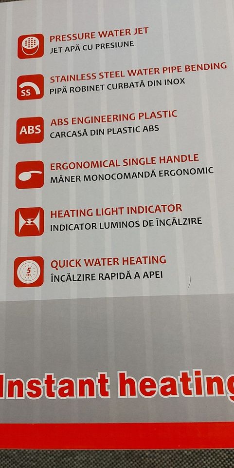 Baterie - kohoutek na okamžitý ohřev vody s LED displejem 