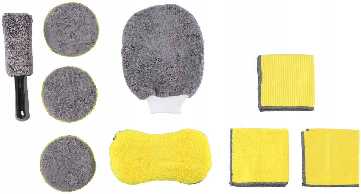 Lešticí sada DUNLOP 15132 z mikrovlákna, 9 ks