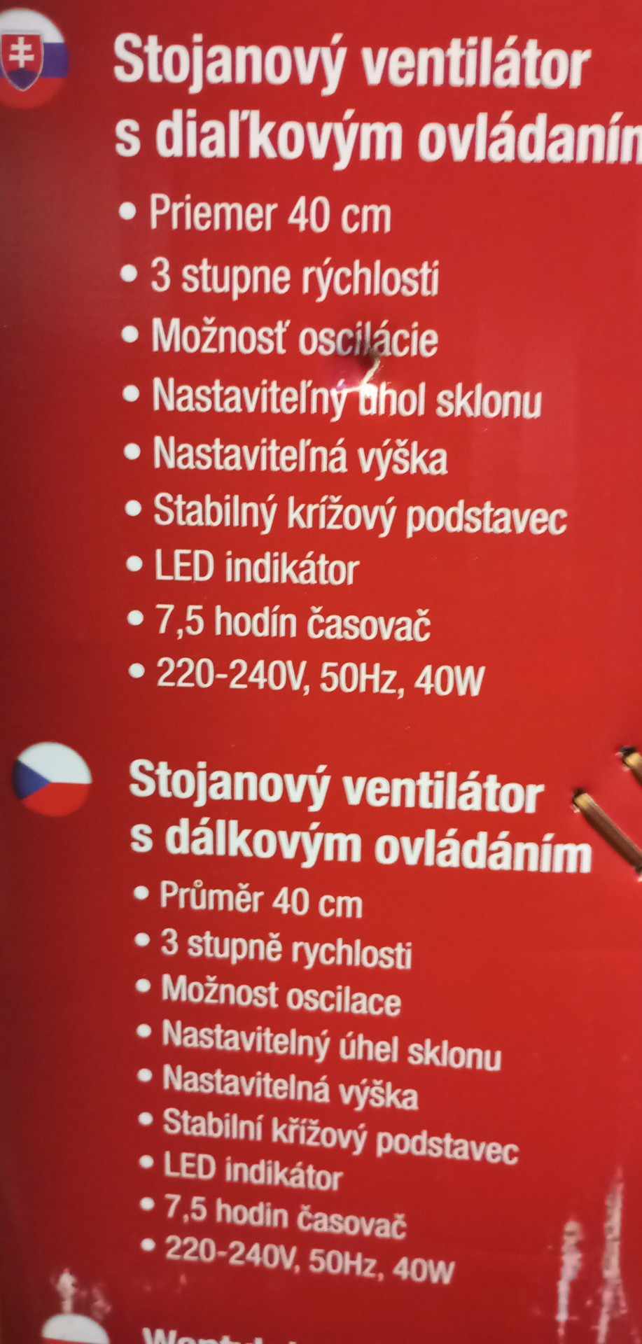 Stojanový ventilátor Hausmeister HM 8503 + ovladač