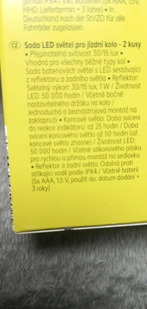 Sada LED světel na jízdní kolo, 2dílná - Newcential 