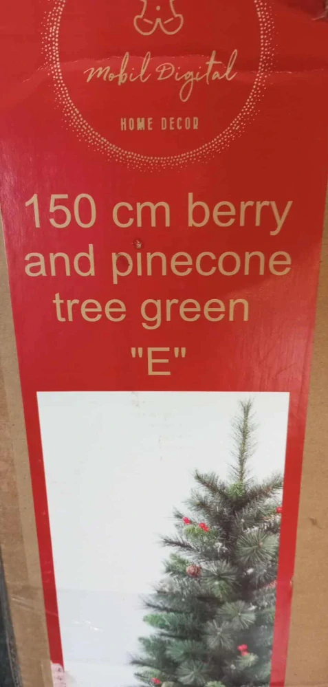 UMĚLÝ VÁNOČNÍ STROMEČEK BOROVICE 150 CM SE ŠISKY
