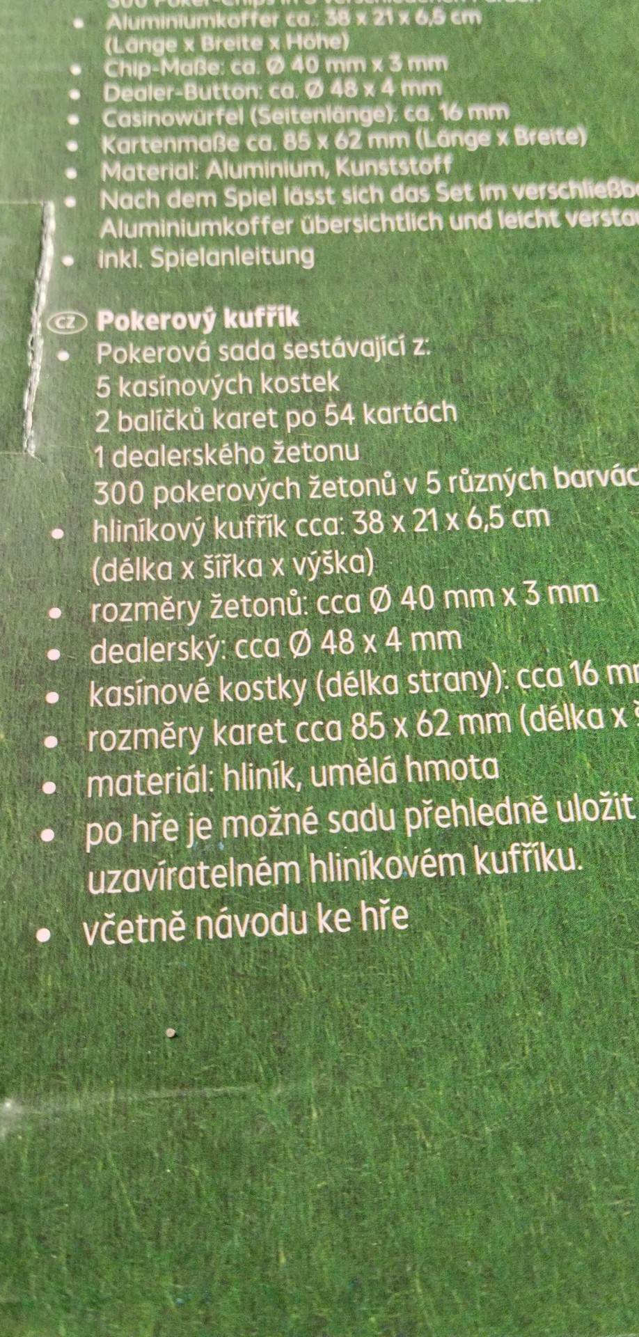 POKER SADA 300 ŽETONŮ V KUFRU