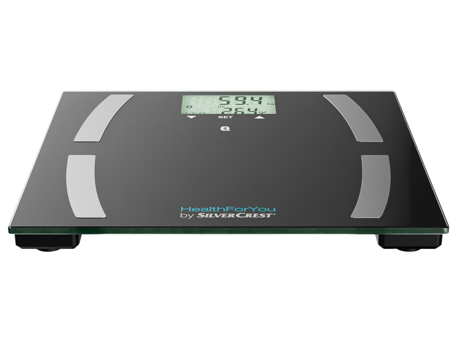 Diagnostická váha Silvercrest SBF 77 s Bluetooth -ČERNÁ