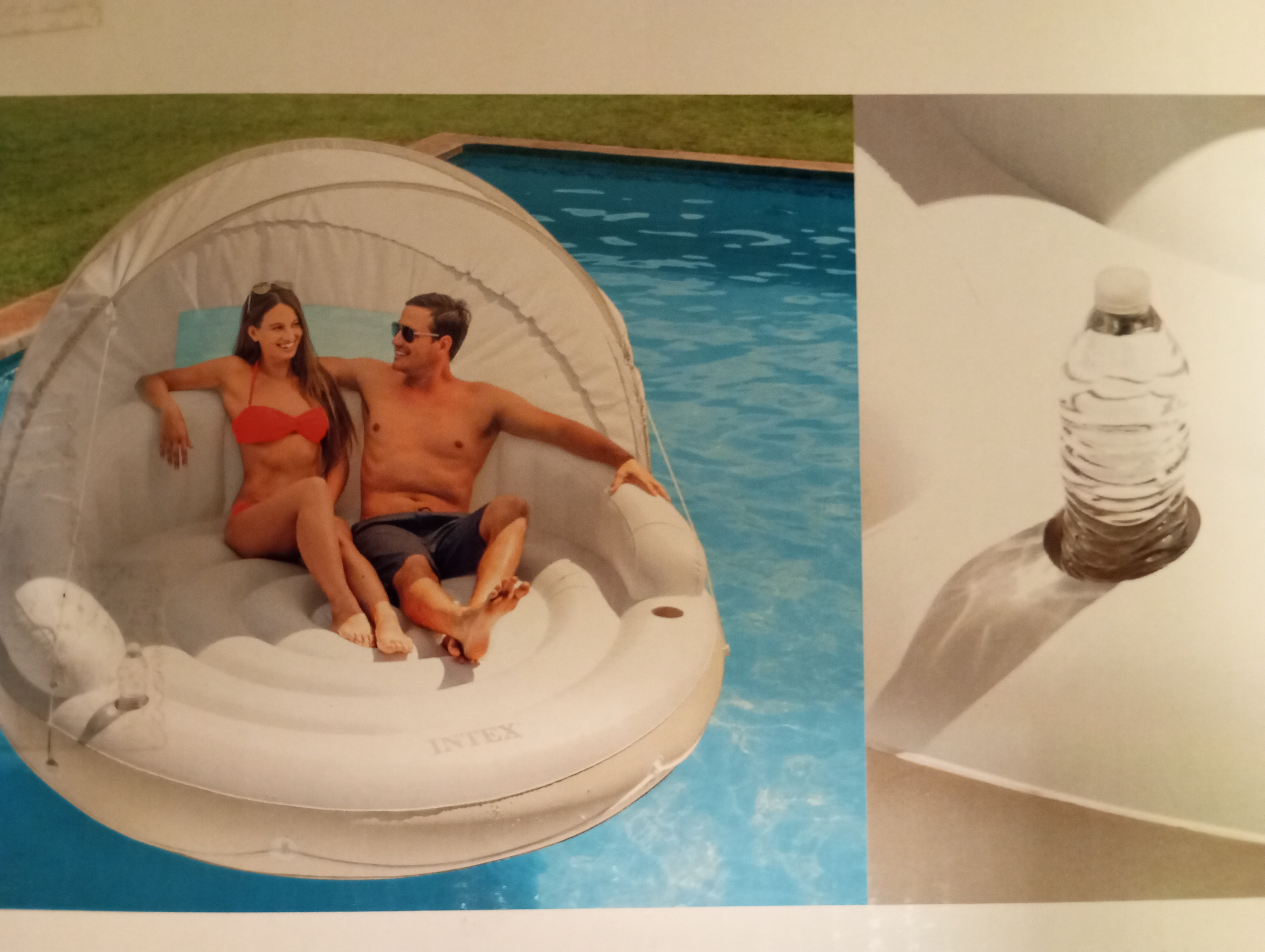 Nafukovací lehátko Intex 58292 Canopy Island 199×150 cm