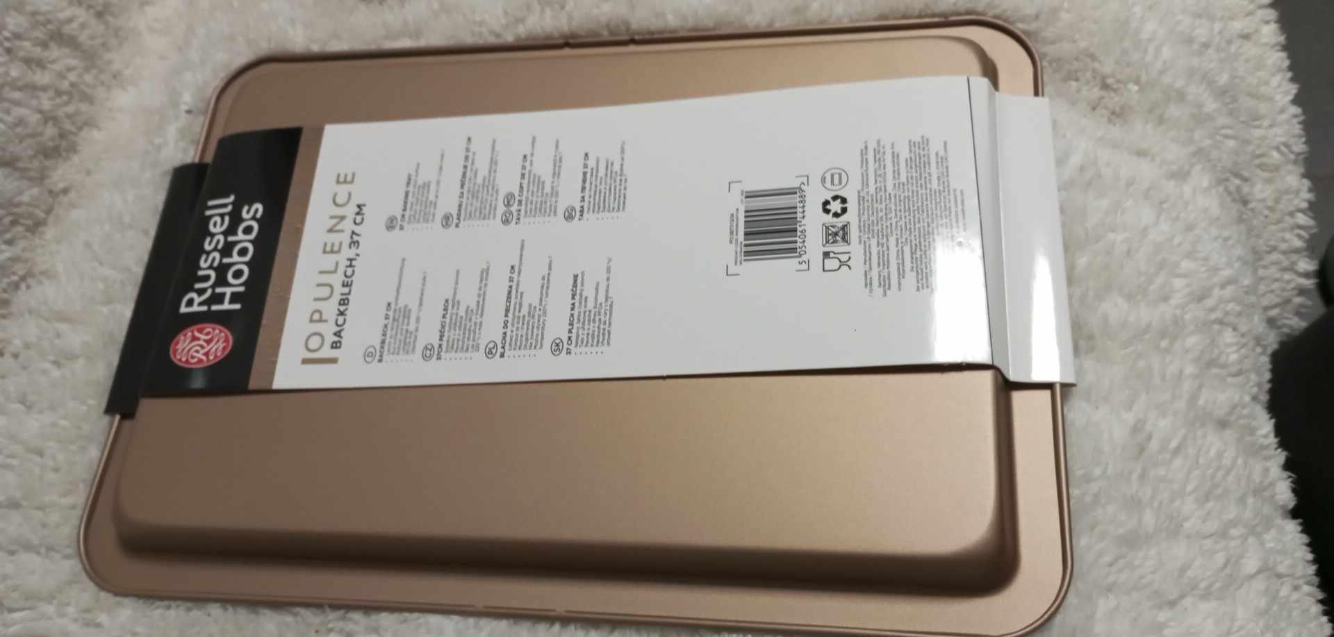 PEČÍCÍ PLECH RUSSELL HOBBS 37X25CM ZLATÝ