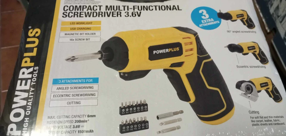 Kompaktní multifunkční šroubovák 3,6V - 3v1 - POWERPLUS POWX00408