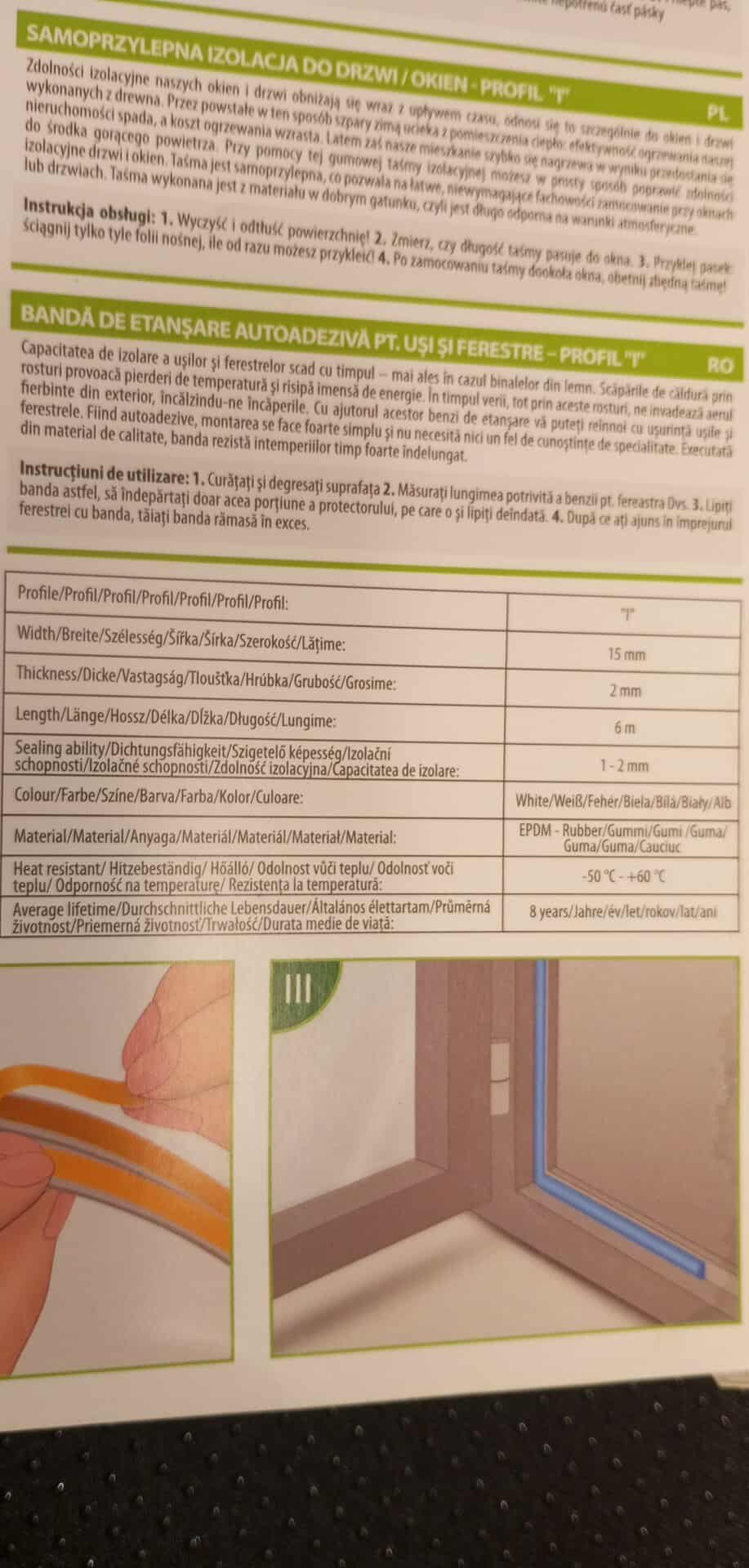 Samolepící těsnění Garden of Eden T11596WH-15 - 6m 